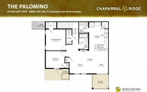 Palomino floorplan, Chaparral Ridge, North Prairie Homes